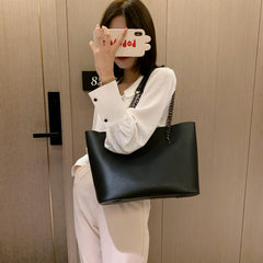 PU Leather Shoulder Bag For Women Chain High Capacity Handbags