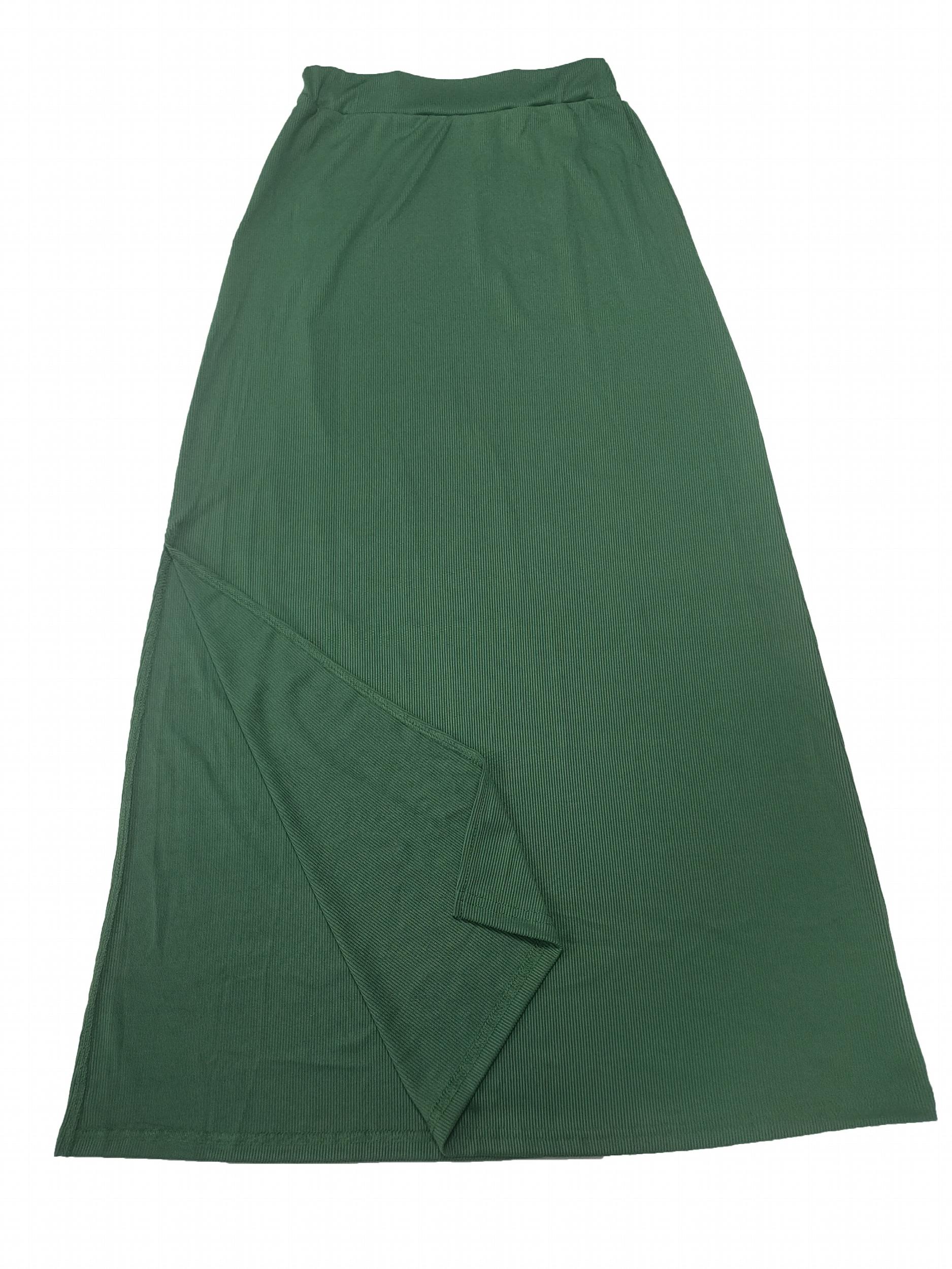 High Waist Solid Split Maxi Skirt for Women