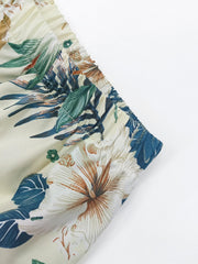 Floral Print Elastic Waist Skirt Casual Skirt For Spring & Summer