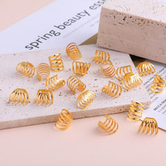 30pcs Silver Hollow Braided Metal Hair Clip Accessories Vintage Style Headpieces