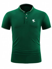 Men's Chovgan Print Golf Shirt Short Sleeve Business Casual Moisture Wicking