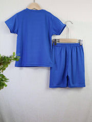 Boy's Sporty Style Outfit 2pcs T shirt & Shorts Set For Summer