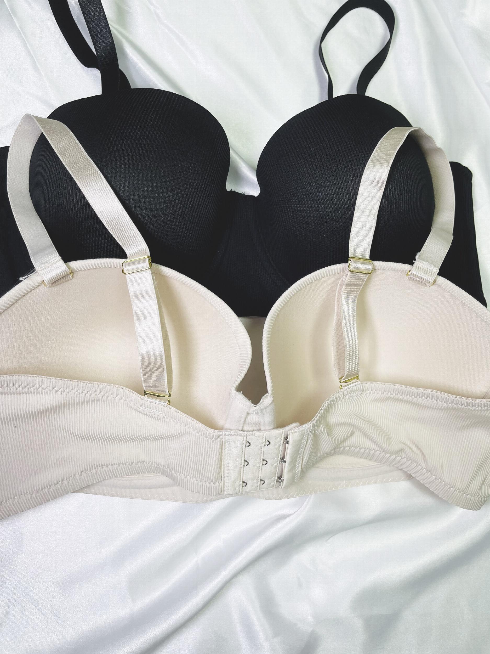 2 Pack Plus Size Seamless Lightly Padded T shirt Bralette Set