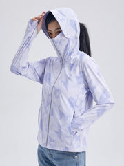 Geometric Pattern UPF50 Ice Silk Sun Protection Jacket