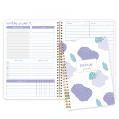 Weekly Goals Planner Checklist Habit Tracker Purple