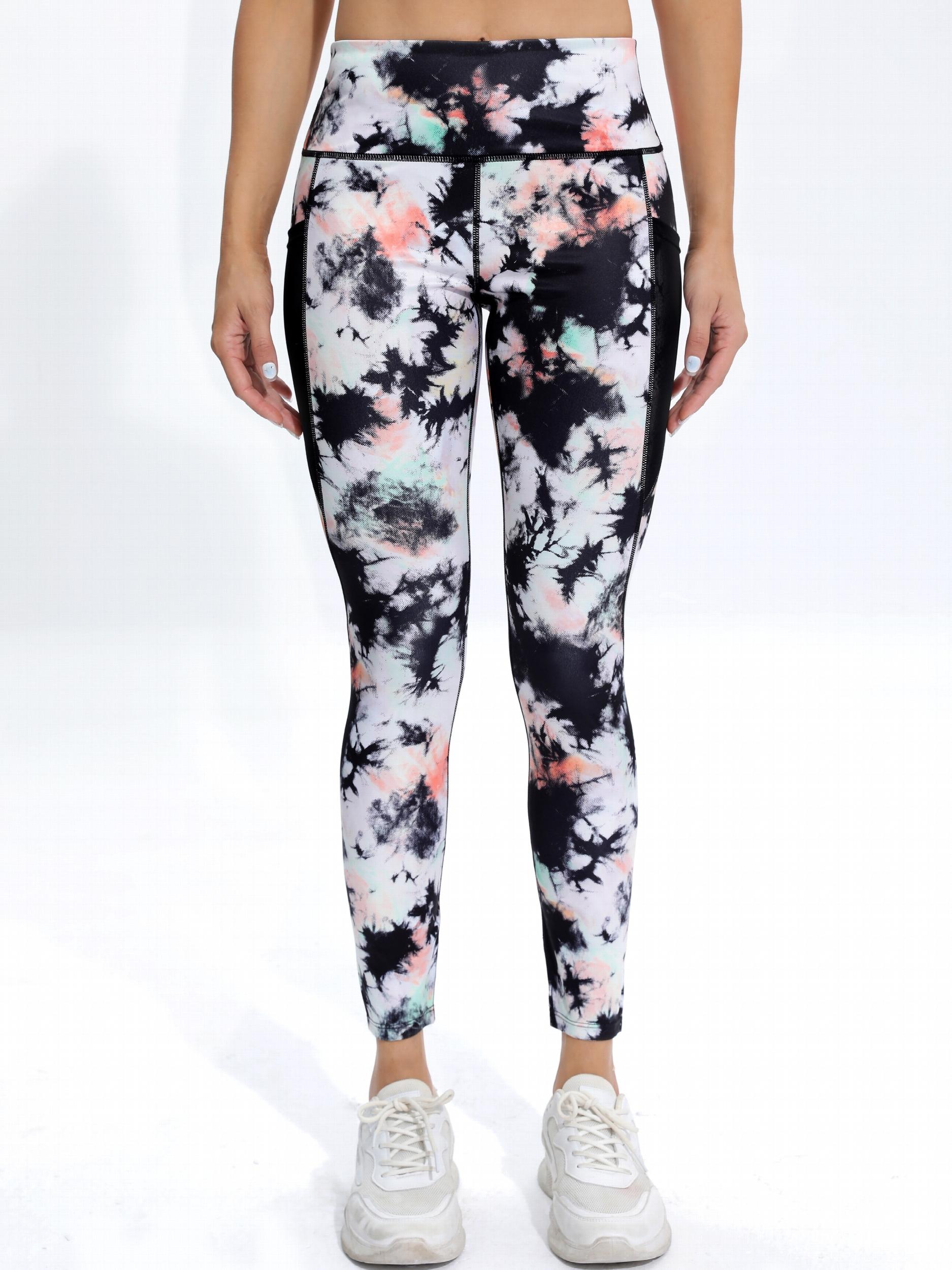 High Stretch Tie Dye Yoga Legging Slim Fit With Pocket