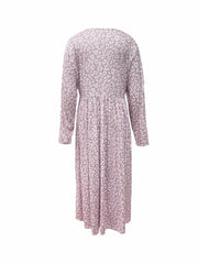 Leopard Print Round Neck Maxi Dress
