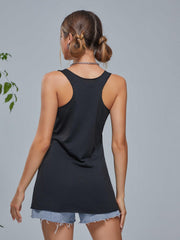 Coconut Tree Pattern Tank Top for Yoga Running