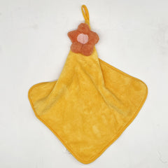 Flower Pattern Hanging Towel Thick Coral Fleece Soft Absorbent Towel