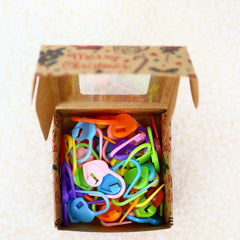 50 Heart Stitch Markers with Storage Box - Knitting & Crochet