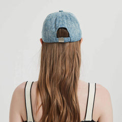 M Label Patch Baseball Cap Washed Casual Sports Sun Hats Dad Hat