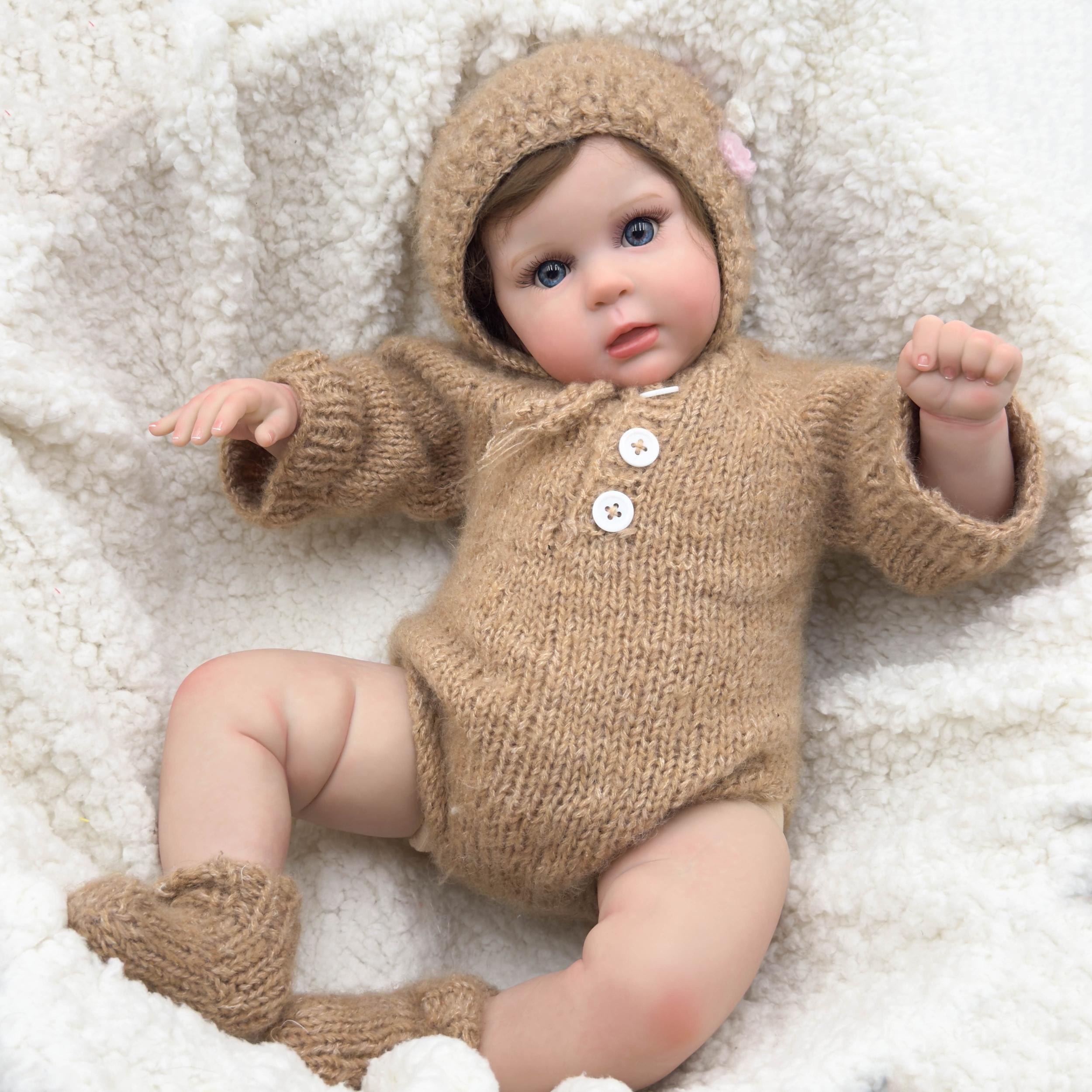 NPK 20" Fabric Body Doll with 3D Skin, Painting, Visi