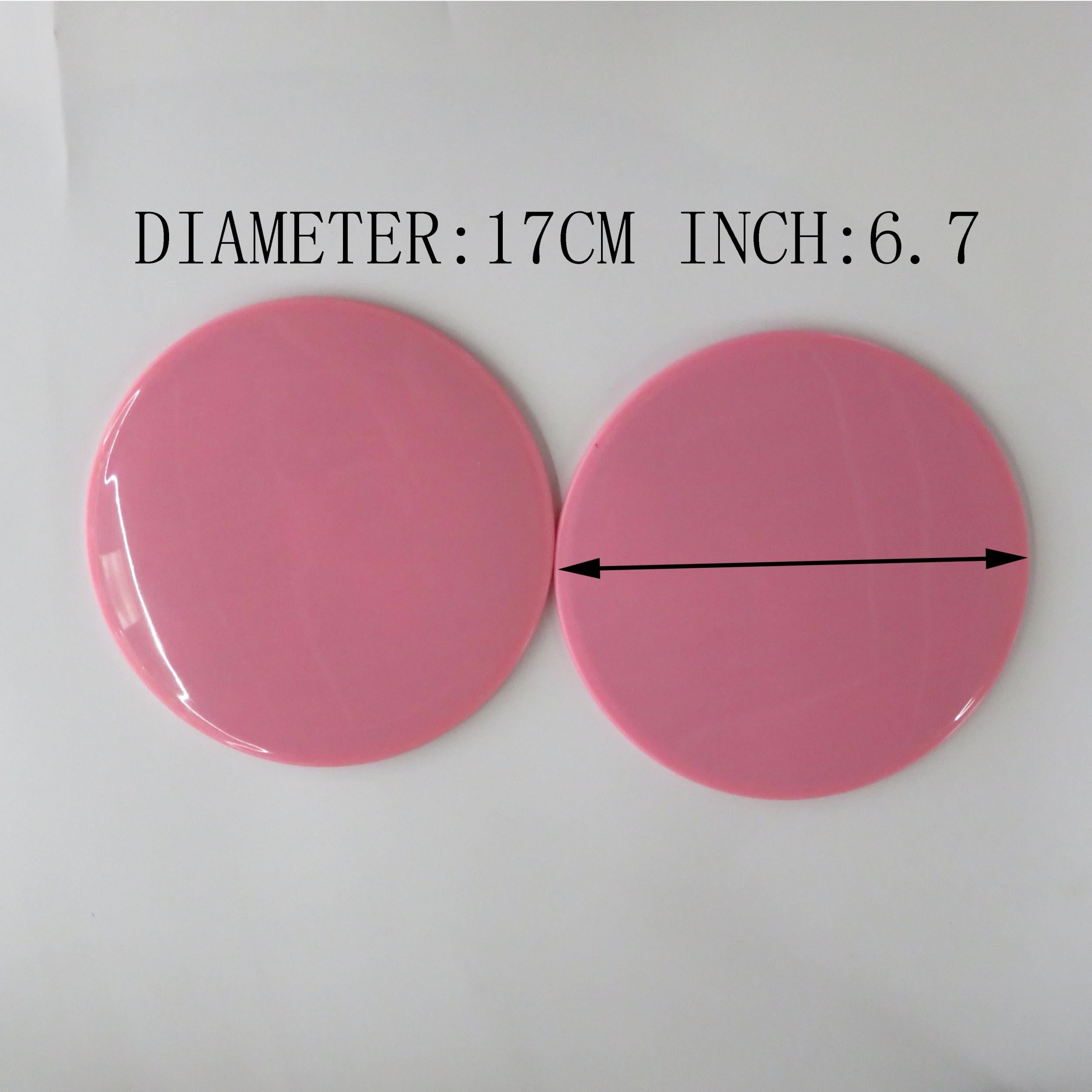 1 Pair 6.69in Round Yoga Sliding Discs Fitness Pads for Abdominal Core Training