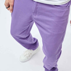 Y2K Violet Loose Fit Jeans Men's Casual Retro Denim Pants