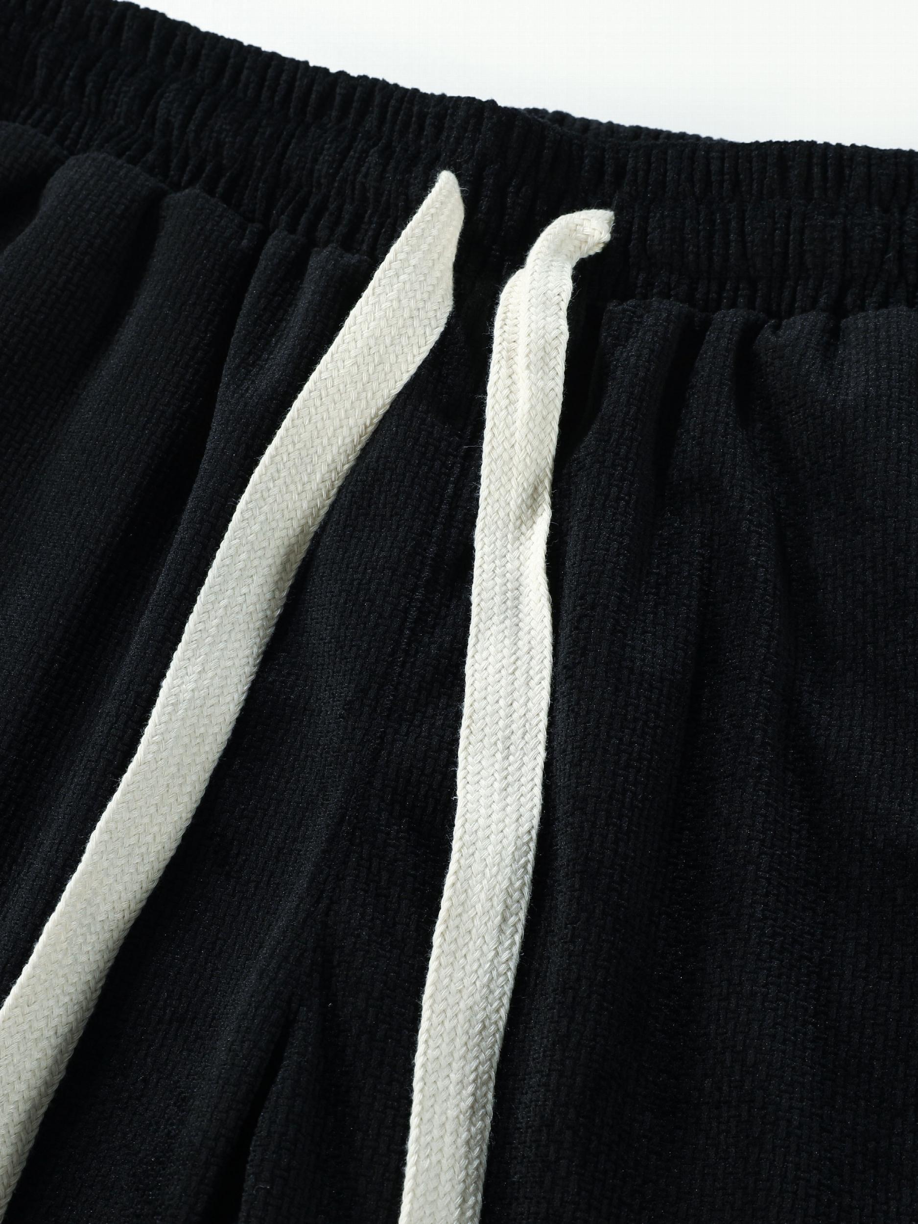 Men's Drawstring Relaxed Fit Long Pants Casual Mopping Trousers