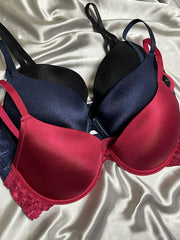 3pcs Lace T Shirt Bras Push Up Comfortable Breathable Women's Lingerie