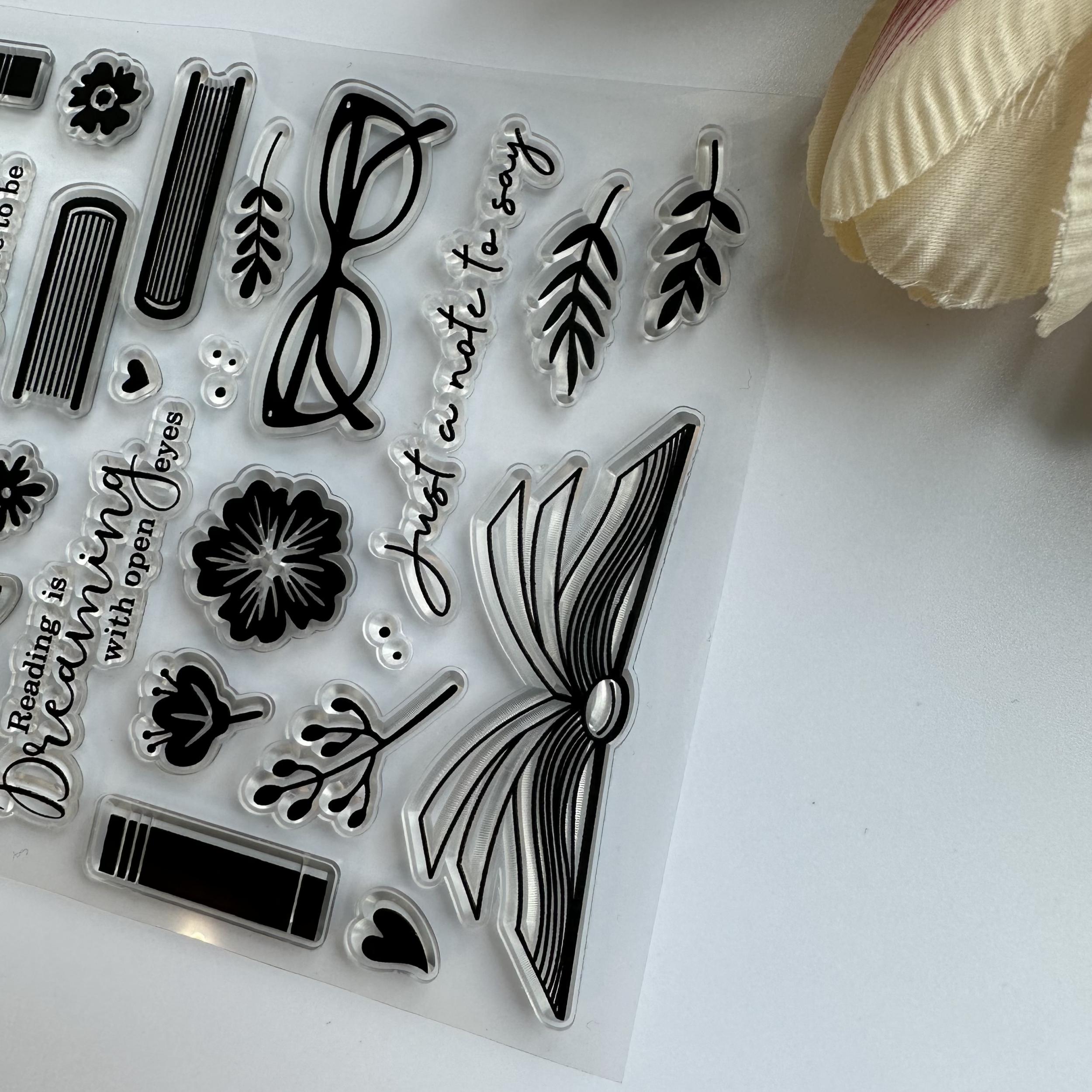 Reusable Silicone Rubber Transparent Stamps for Card Making and Scrapbooking