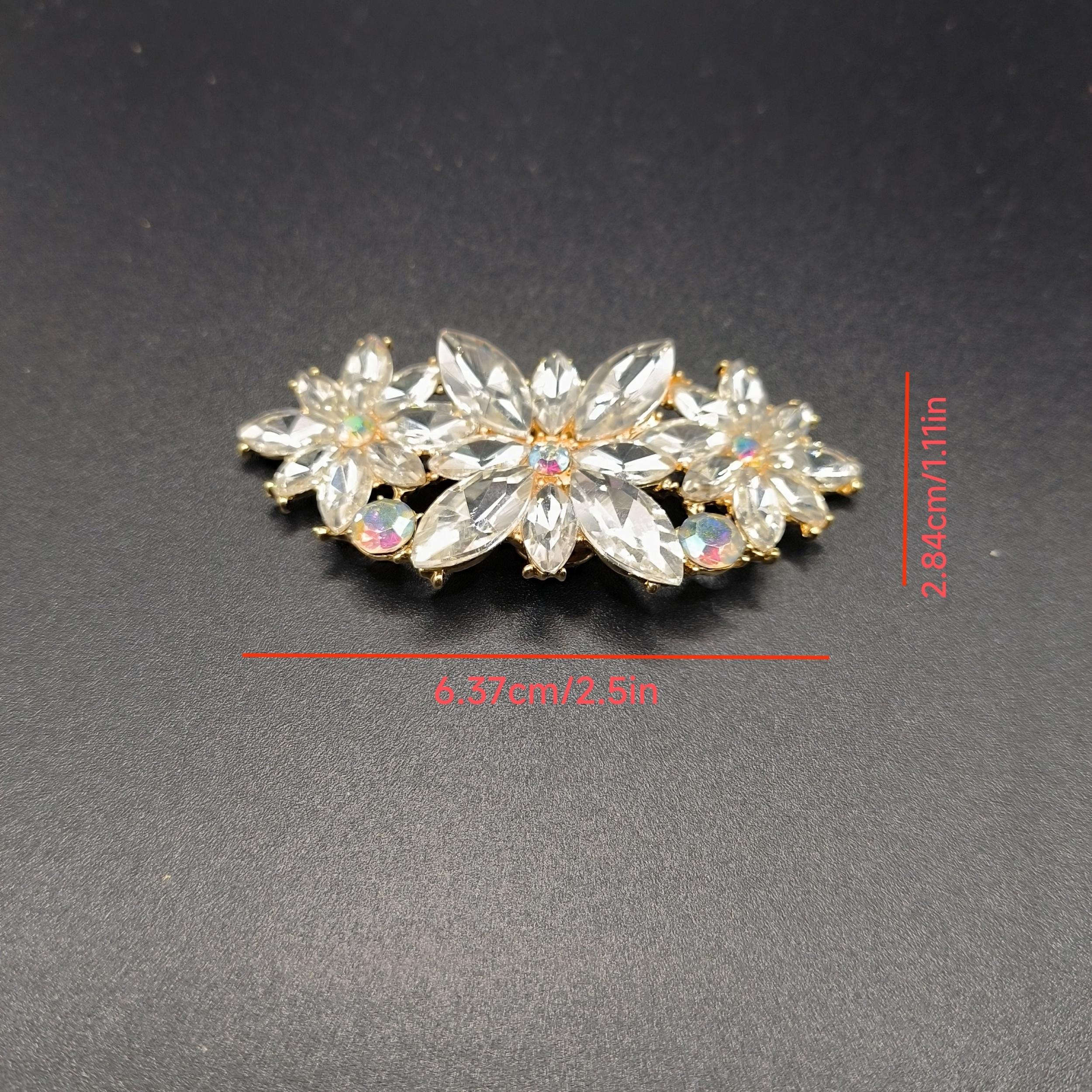 Colorful Fake Diamond 3 Plum Blossom Shoe Accessories - Set Of 2