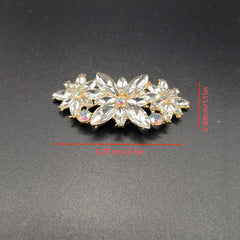 Colorful Fake Diamond 3 Plum Blossom Shoe Accessories - Set Of 2