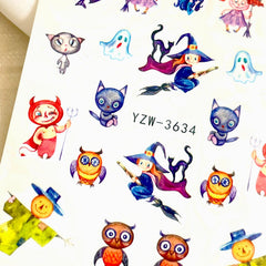 Halloween Water Print Sticker Waterproof Tattoo Sticker for Kids Teens Adults