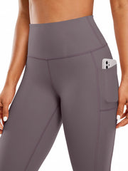 Solid Fitness Gym Leggings With Pocket High Waist Yoga Pants
