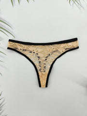 8pcs Floral Lace Thongs Soft & Comfy Intimates Panties Women's Lingerie