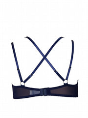 Floral Lace Criss Cross Mini Bow Bra