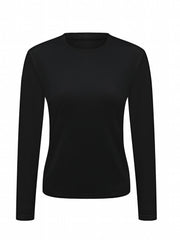 4pcs Long Sleeve Round Neck Warm T Shirt Solid Base Layer Top