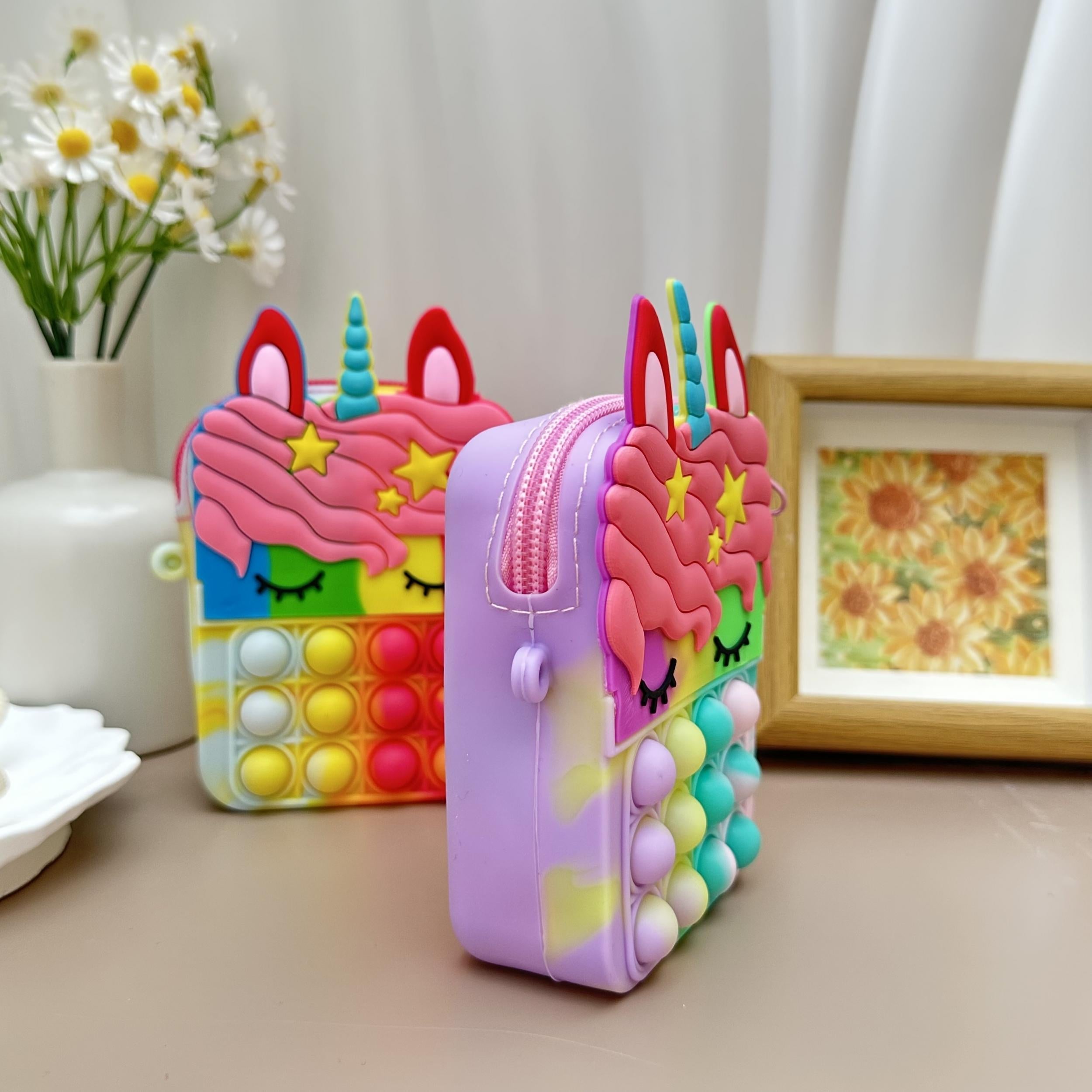 Unicorn Messenger Bag Coin Purse Pop Fidget Toy