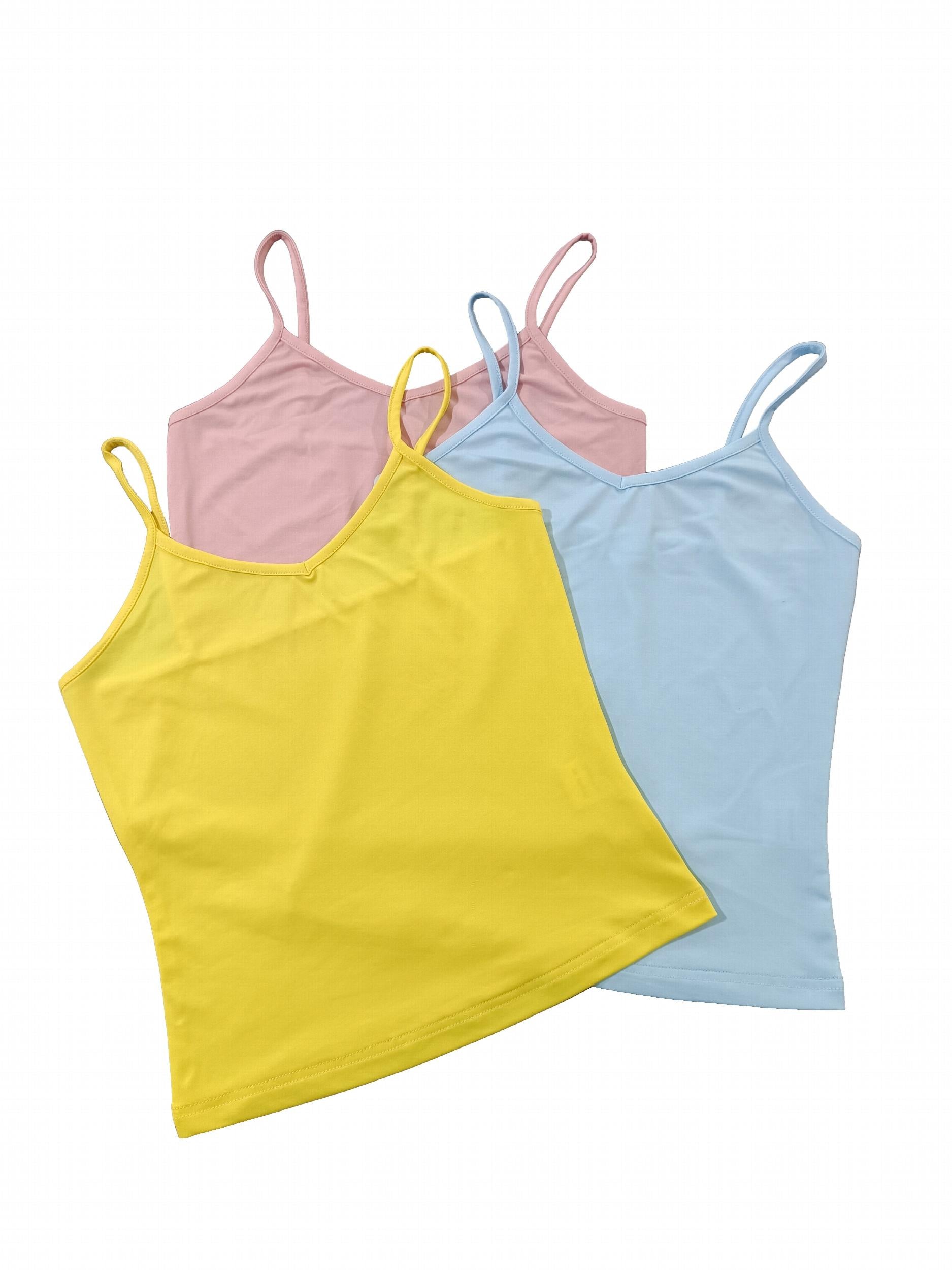 Solid Cami Top 3 Pack Sexy V Neck Summer Sleeveless Cami Top Women's Clothing