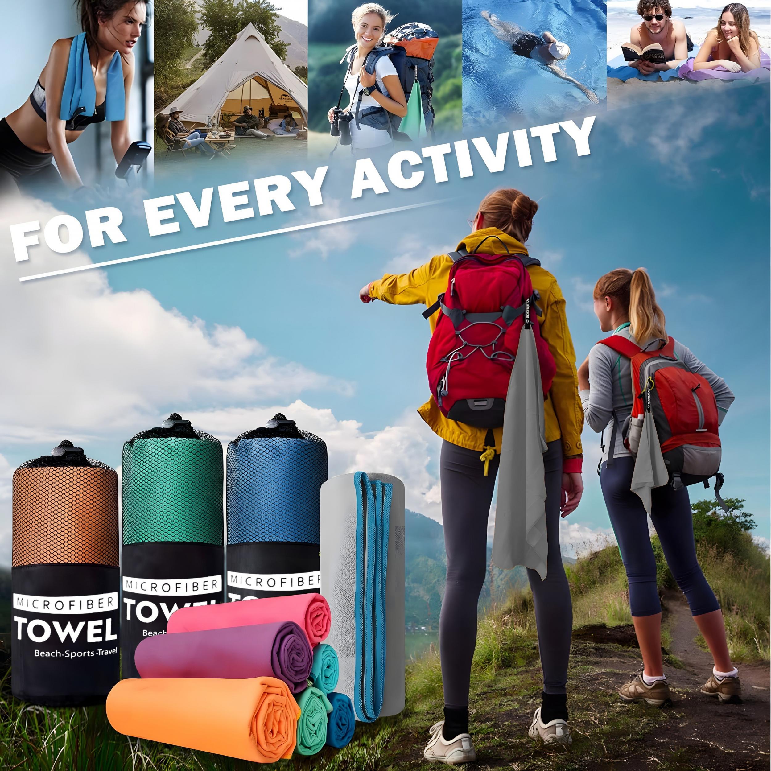 Quick Dry Towel for Travel & Beach Lightweight & Compact Ultrafine Fiber Tow