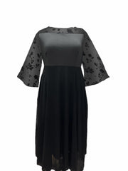 Lace Round Neck Long Sleeve Dress