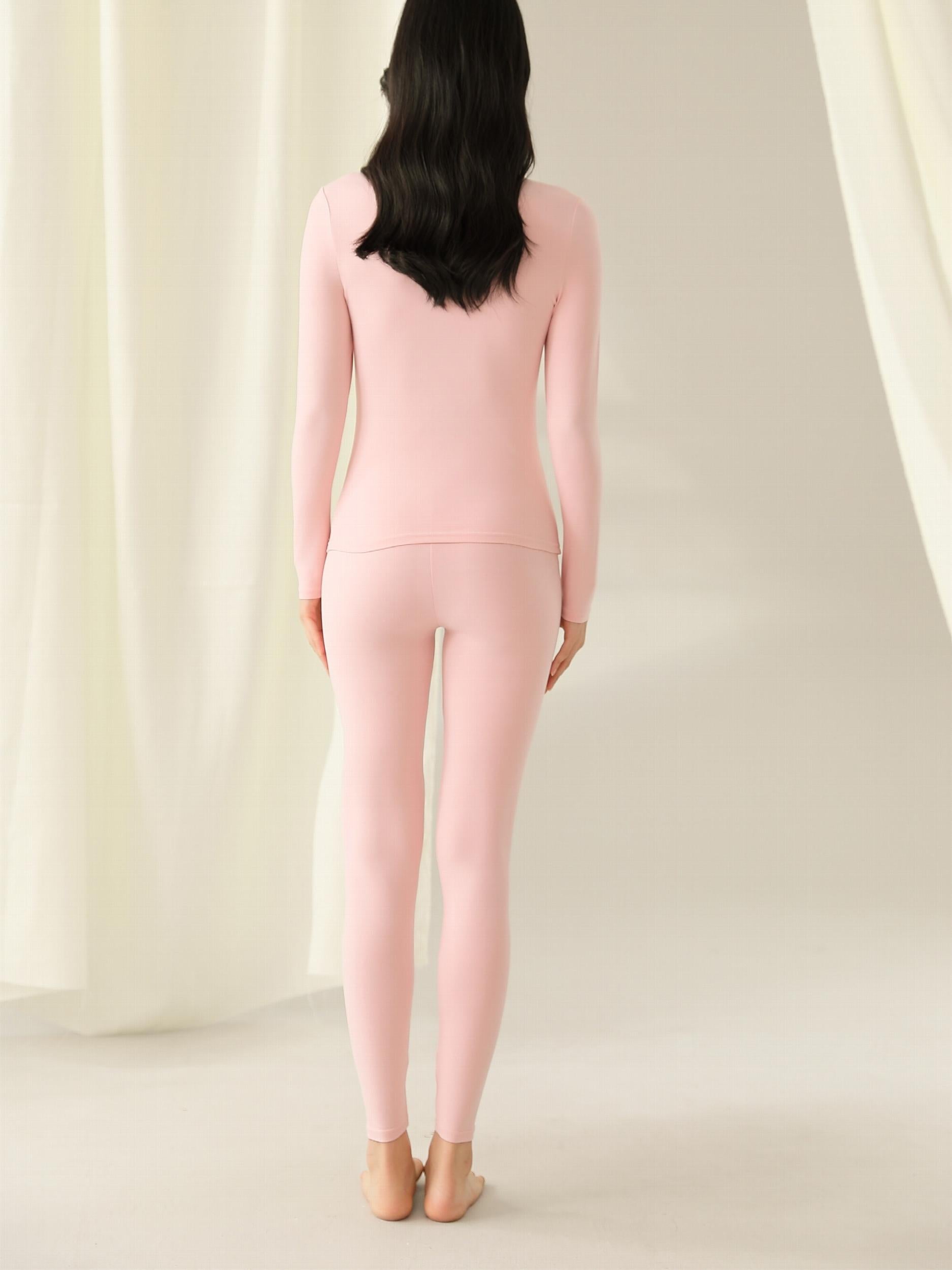 Women's Thermal Underwear Set Long Sleeve Crew Neck Tops & Pants