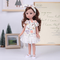 AKODEERD Princess Doll Brown Hair & Eyes Vinyl Skin Stylish Outfits