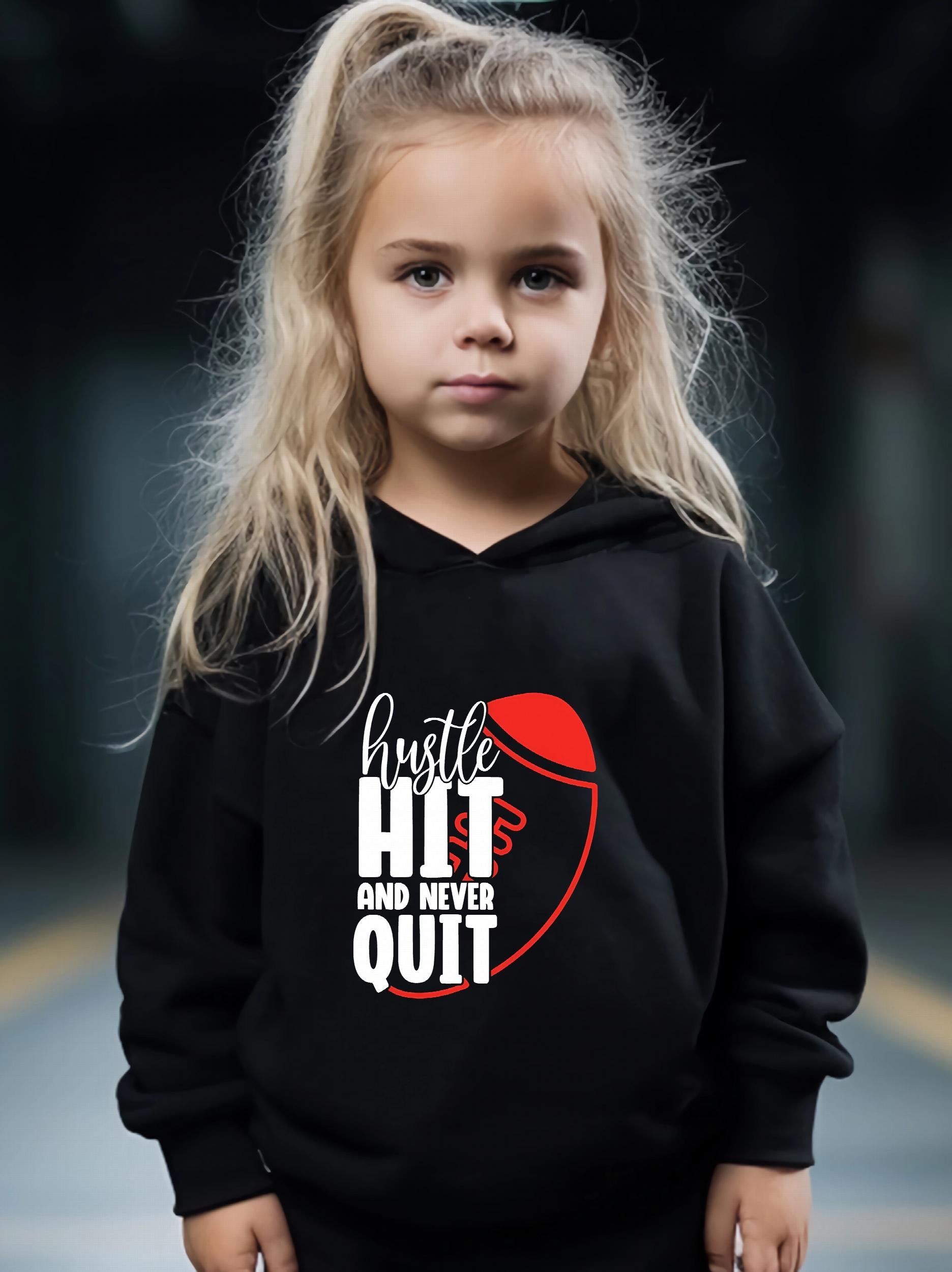 Kid's Hustle Hit Never Quit Outfit Hoodie & Pants Set