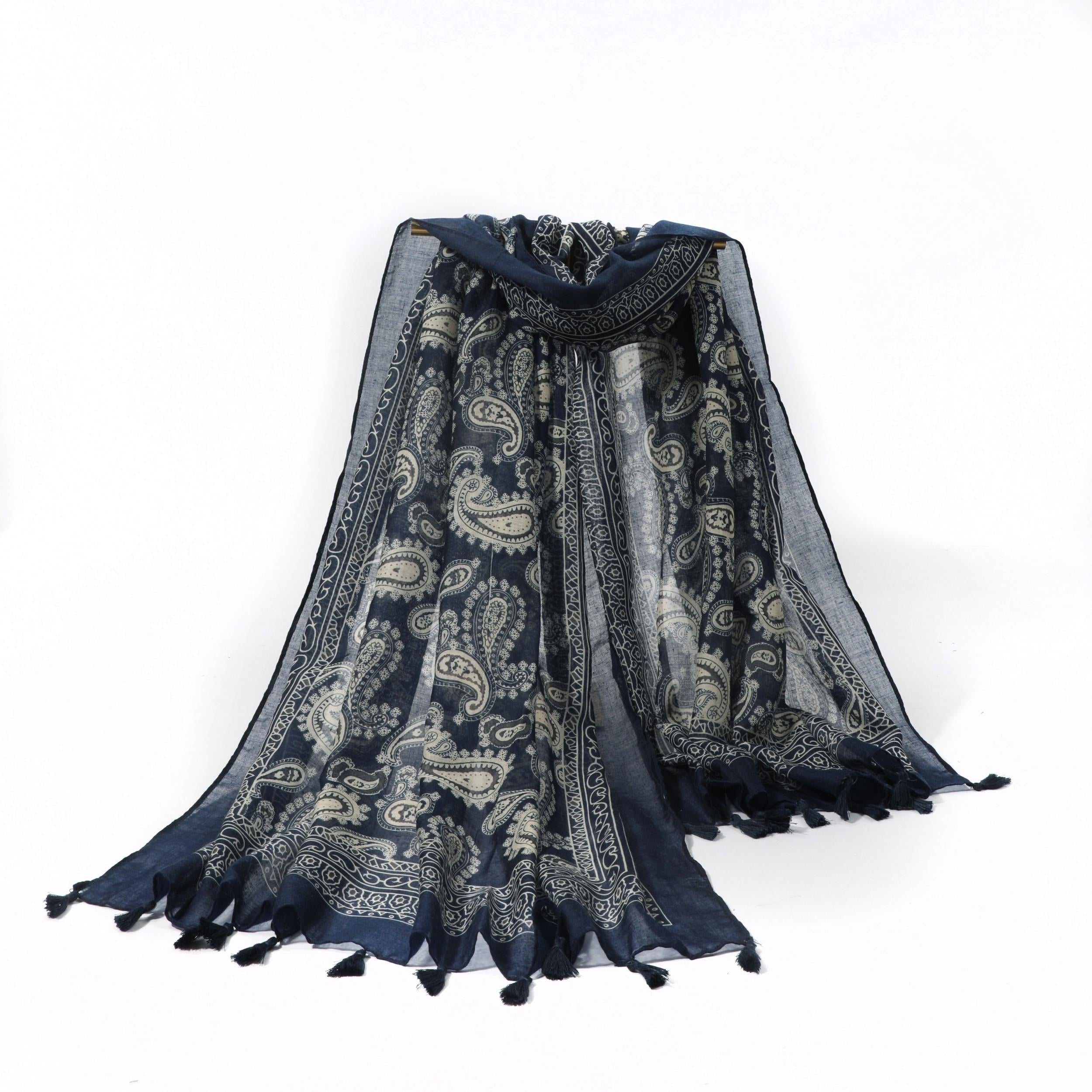 Men's Cashew Ethnic Tassel Scarf