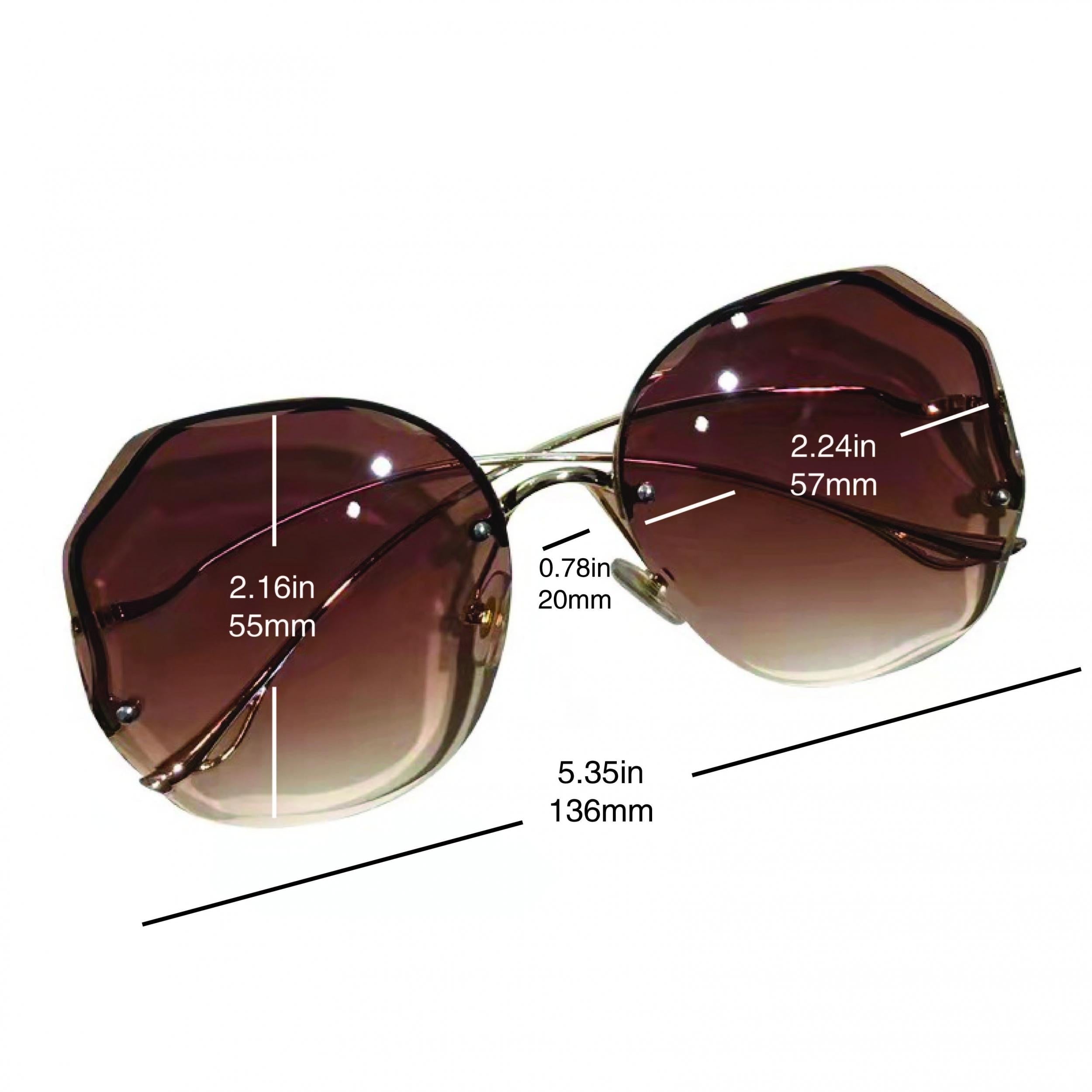 Oversized Gradient Lens Sunglasses UV400