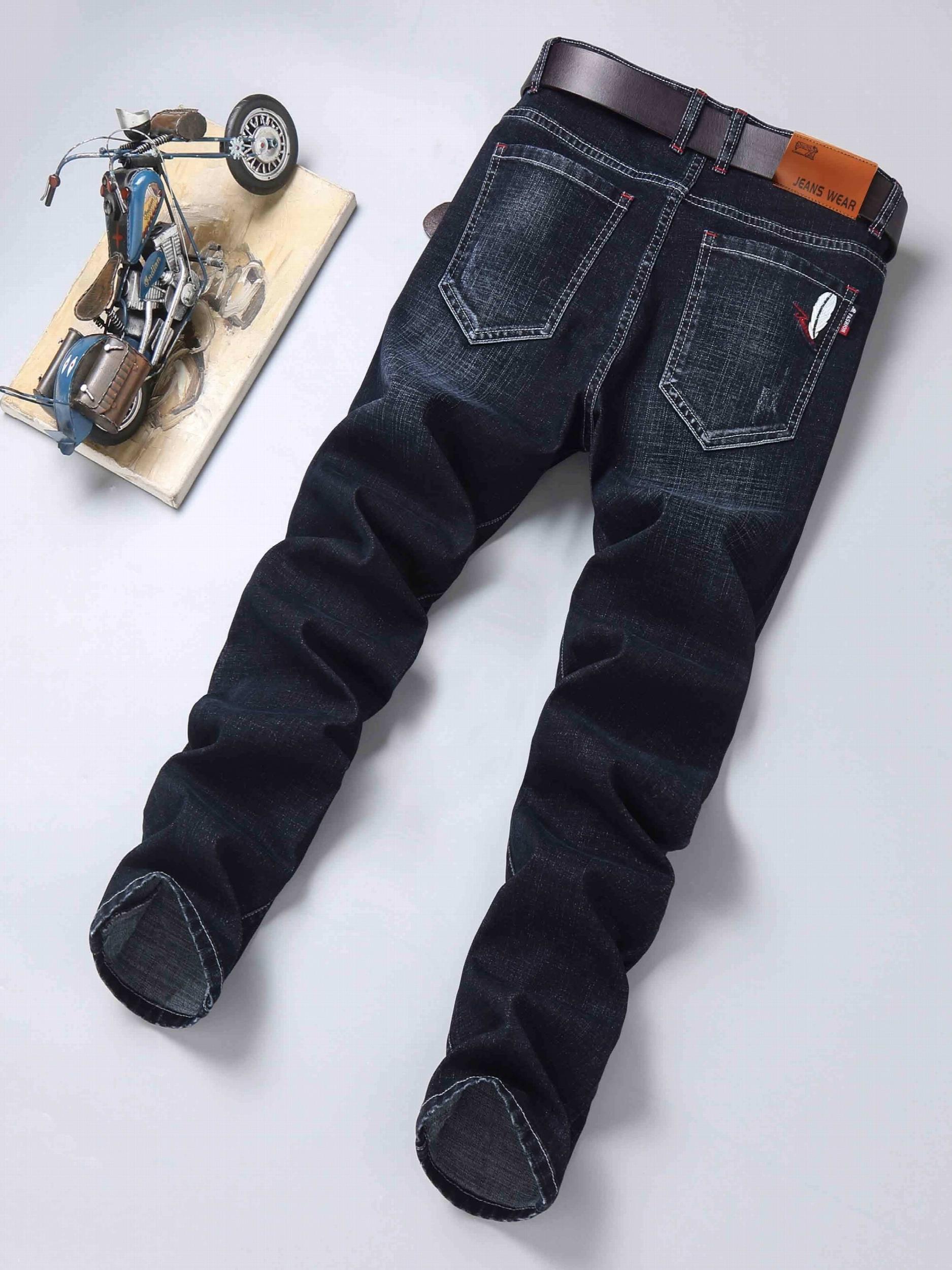 Men's Regular Stretch Denim Pants With Pockets