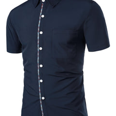 Men's Casual Short Sleeve Shirt for Summer