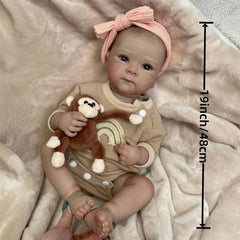 Vinyl Girl Bettie Full Body Soft Vinyl Bebe Reborn Doll with Lifelike Hair