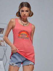 Casual Sports Tank Top Sleeveless Shirts Women's Summer Tops