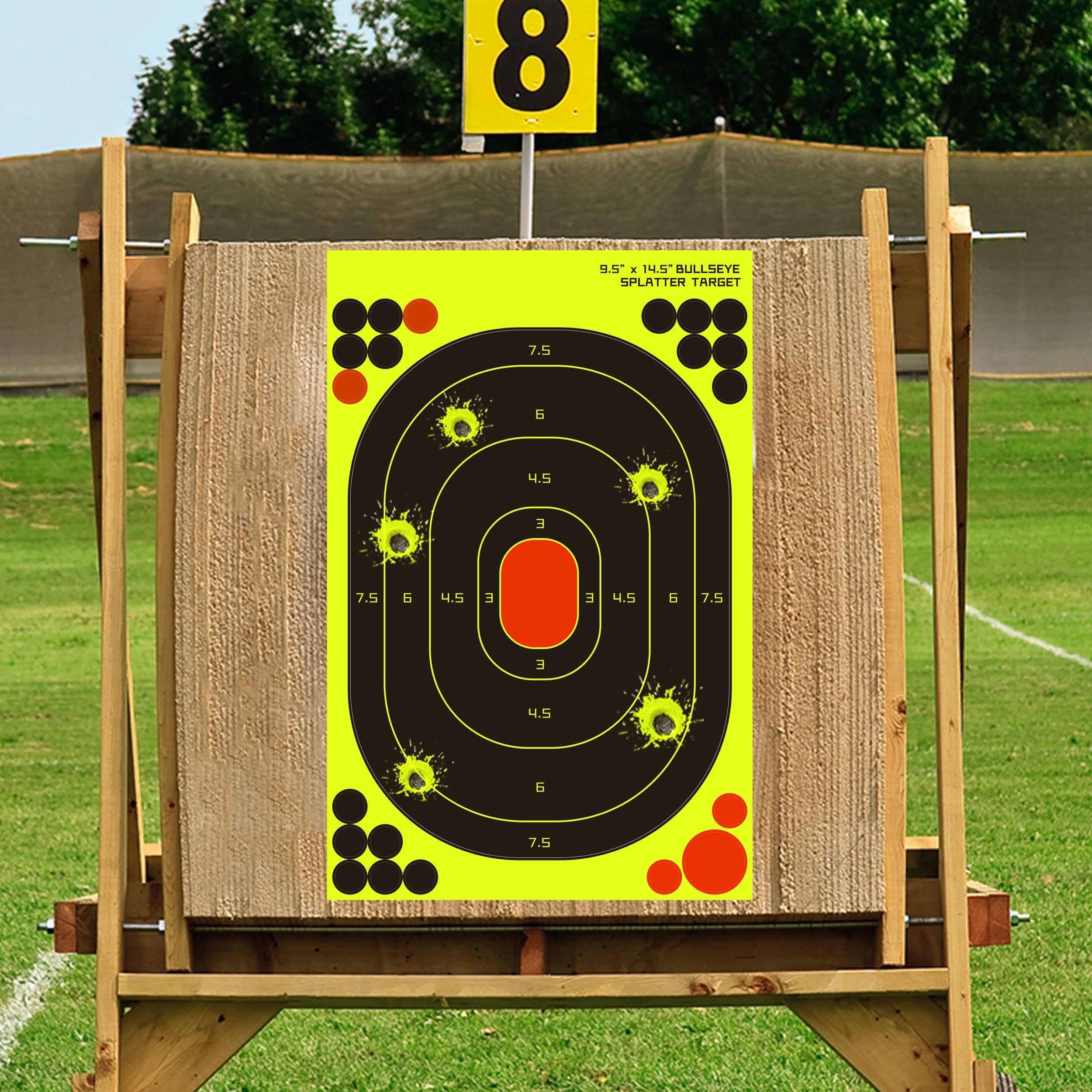 10pcs 24 13X36 Shooting Targets Fluorescent Self Adhesive Highly Visibility