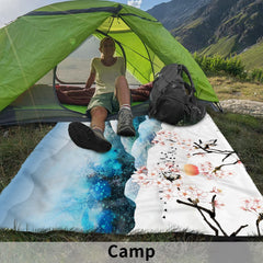 Ink Painting Print Outdoor Camping Picnic Mat Lightweight Waterproof Sandproof