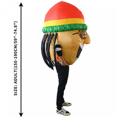 Inflatable Jamaican Costume Adult Size 150cm