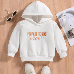 PUMPKIN PICKING CREW Baby Hooded Sweatshirt Spring Fall Outdoor