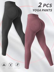 2pcs High Waist Yoga Leggings Women's Activewear