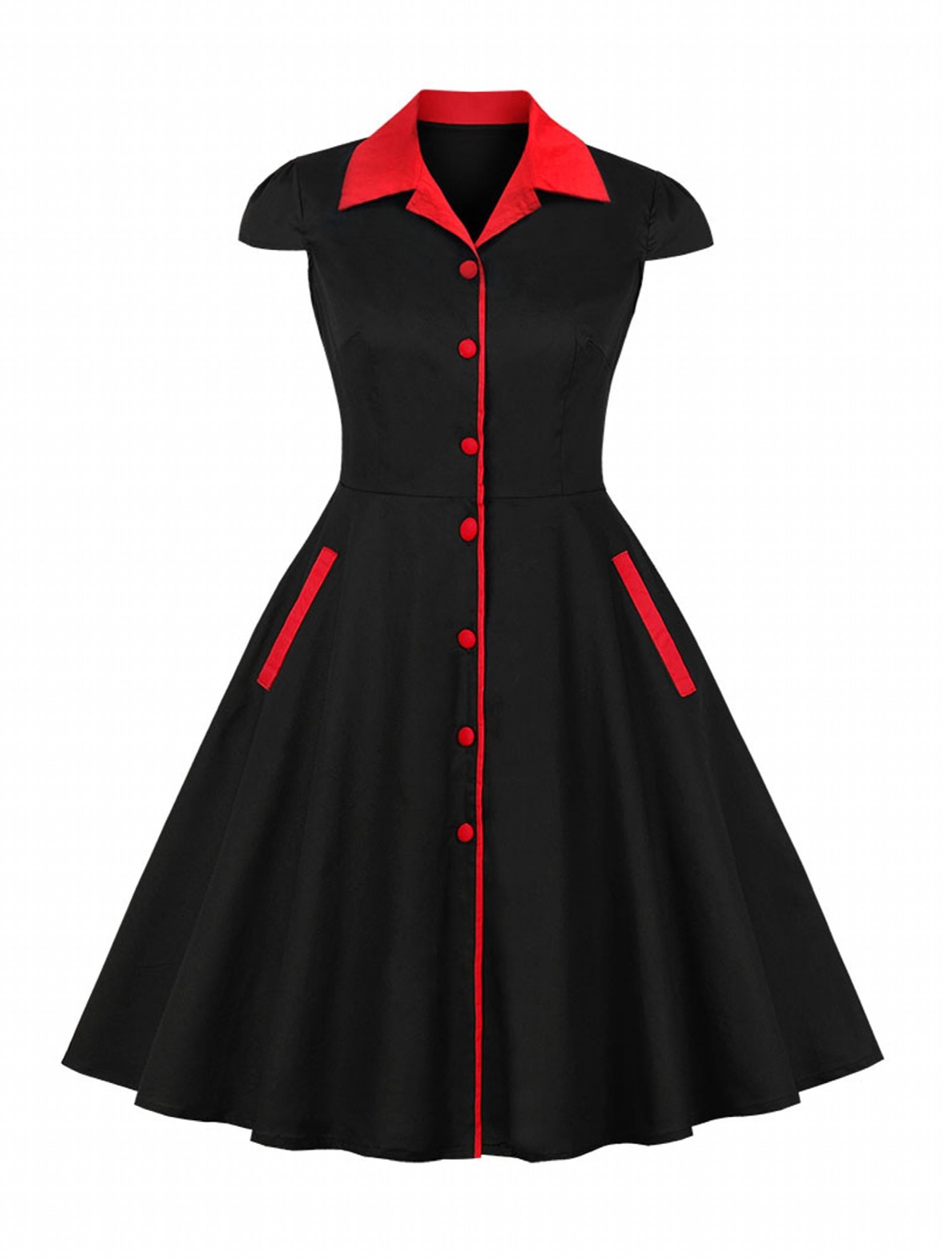 Colorblock Shirt Dress
