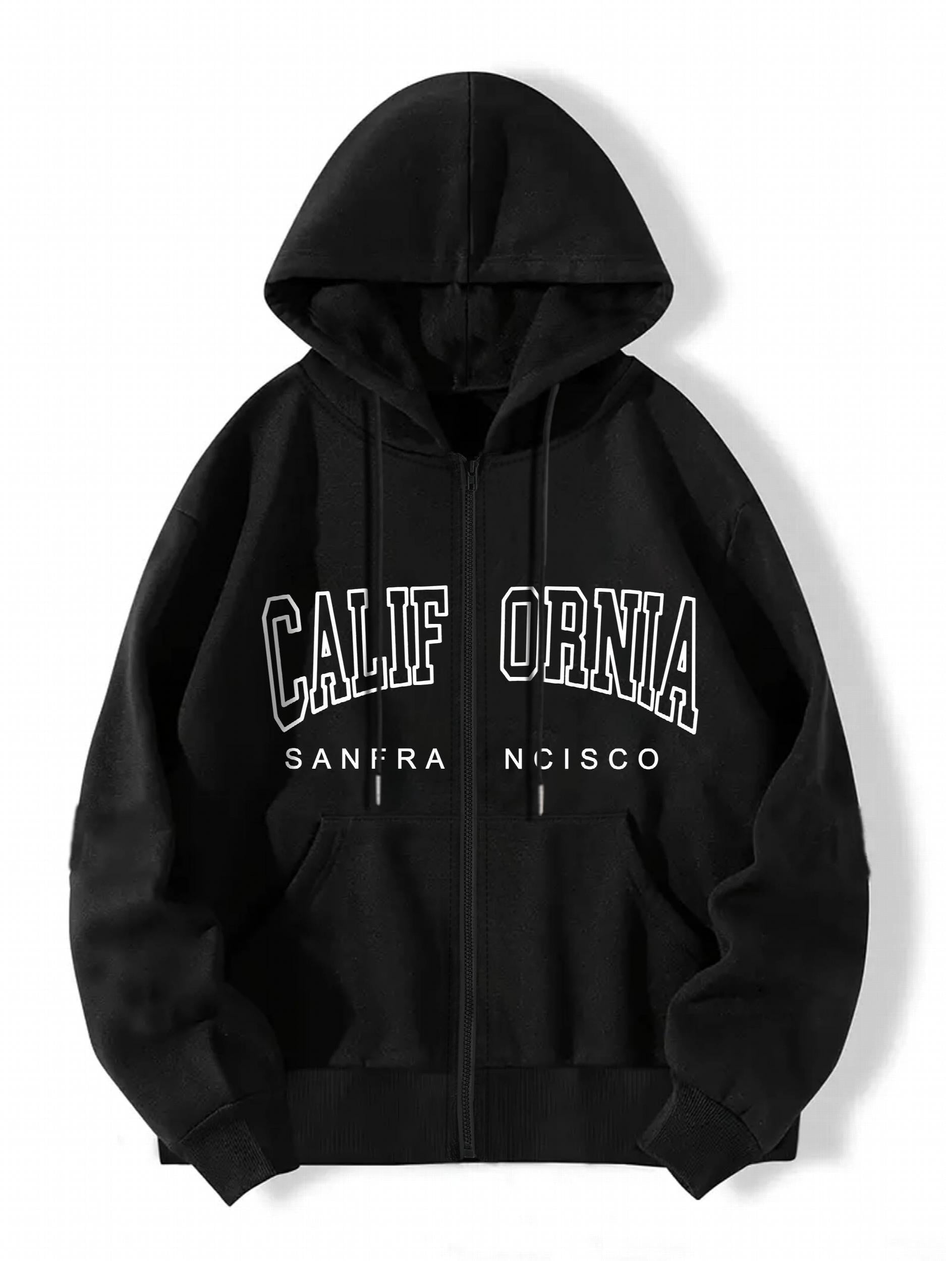 Letter Graphic Hooded Sports Sweatshirt for Women