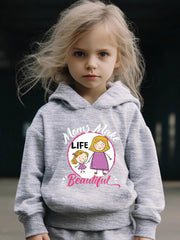 2pcs MOMS LIFE Hoodies Pants Set Sports Gift Girls