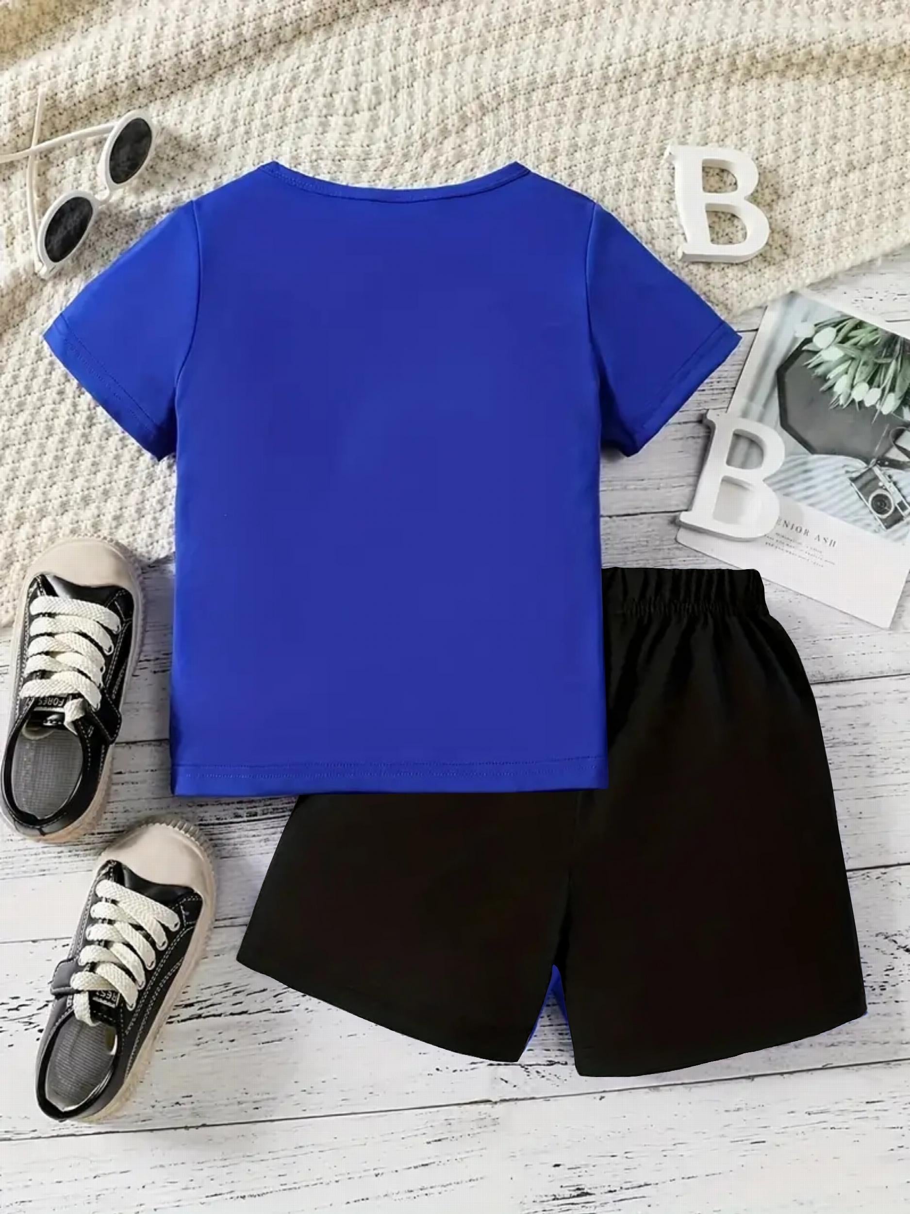 Boy's LITTLE MAN 2pc T-shirt & Shorts Set